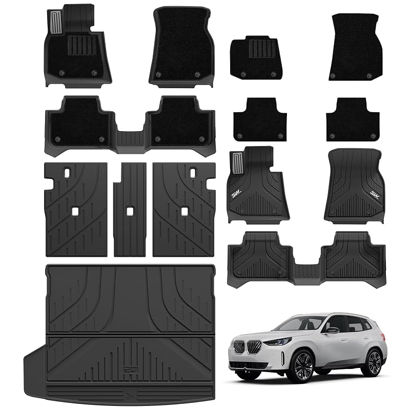 Kit de Tapetes, Liner de Porta-Malas e Protetor de Encosto 3W para BMW X3 G45 2025–2026 com Acabamento Metálico