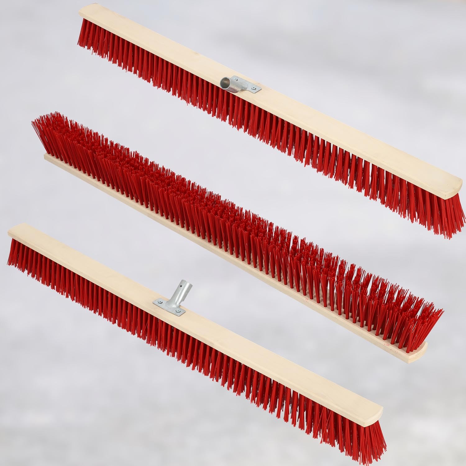 KOTARBAU® Ulicówka - 105 CM - Zamiatacz - Szczotka - Miotła Drewniana - Zmiotka - PVC - Drewniany Trzonek