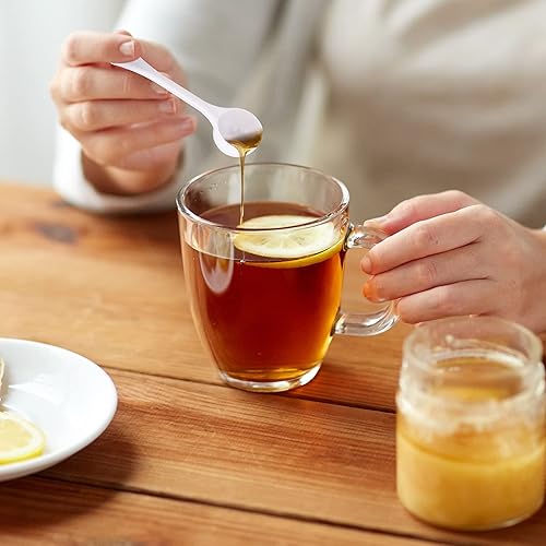 Miniatura 5 de Cuchara de plástico de 0.85 oz de 135100.53 oz, cucharadita de medición de mango largo, parte inferior plana redonda para leche en polvo, proteínas,