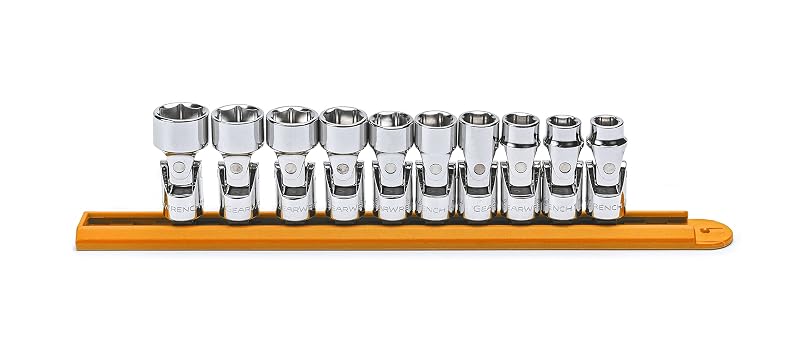 Jogo de soquetes métricos flexíveis GEARWRENCH com encaixe de 9,5 mm, 6 pontas, modelo 80565, 10 peças
