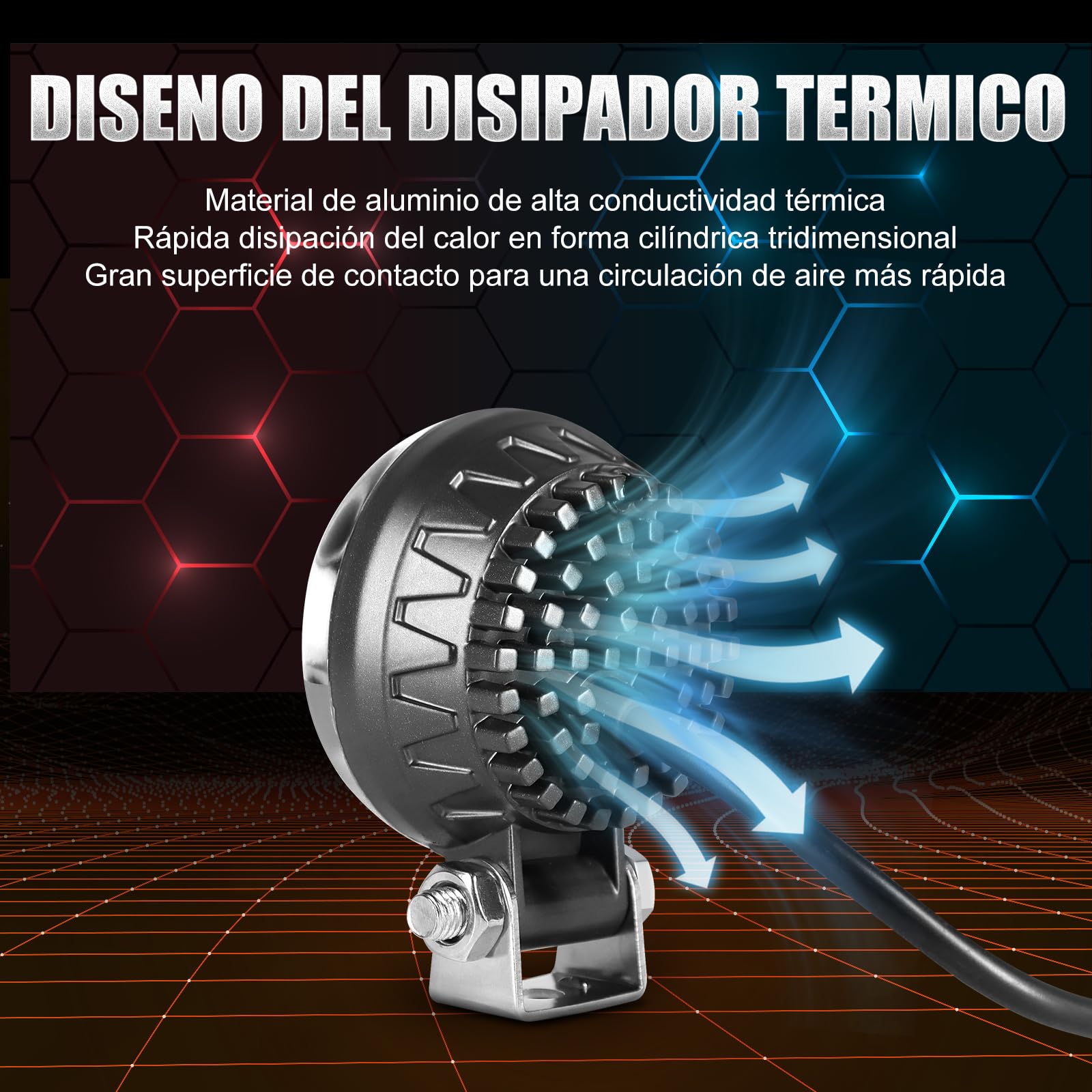 Dinfu redondo LED rojo luces de carretilla elevadora almacén luces laterales carretilla elevadora luz de advertencia 30W DC 12-110V carretilla elevadora