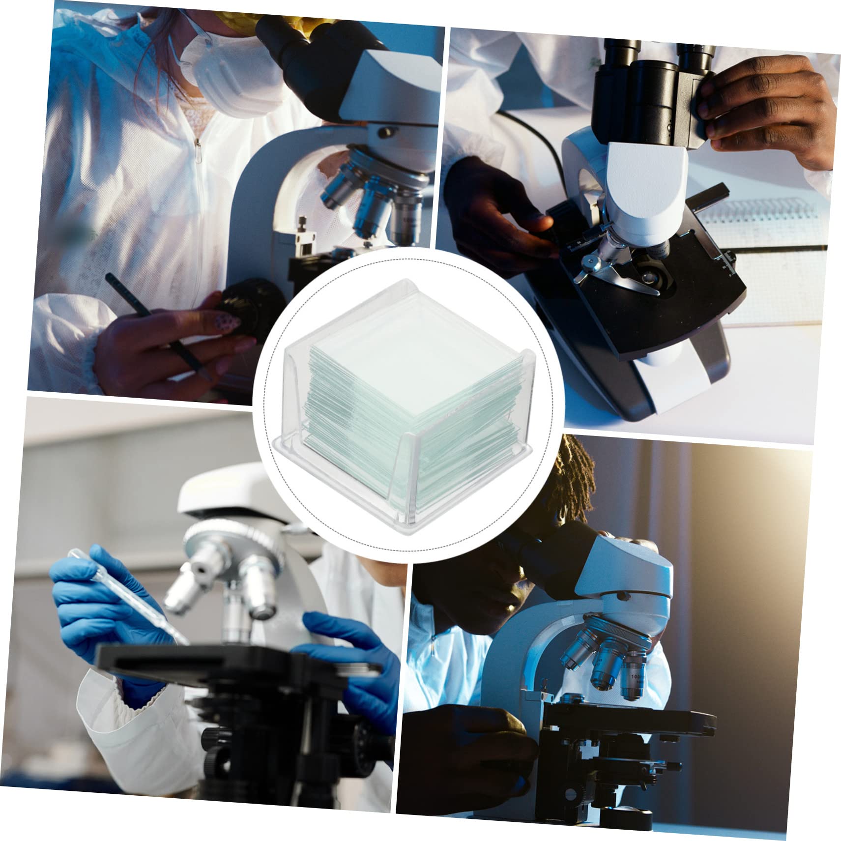 ABOOFAN Lab Microscope Cover Slips 1000 Pcs 10 Boxes 22x22mm Non-fogging Non-Sticking for Observation