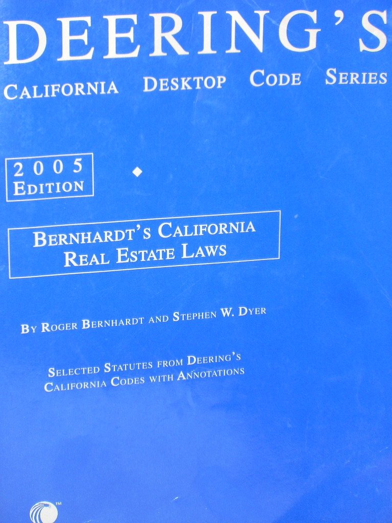 Bernhardt's California Real Estate Laws, 2005 Edition (Deering's