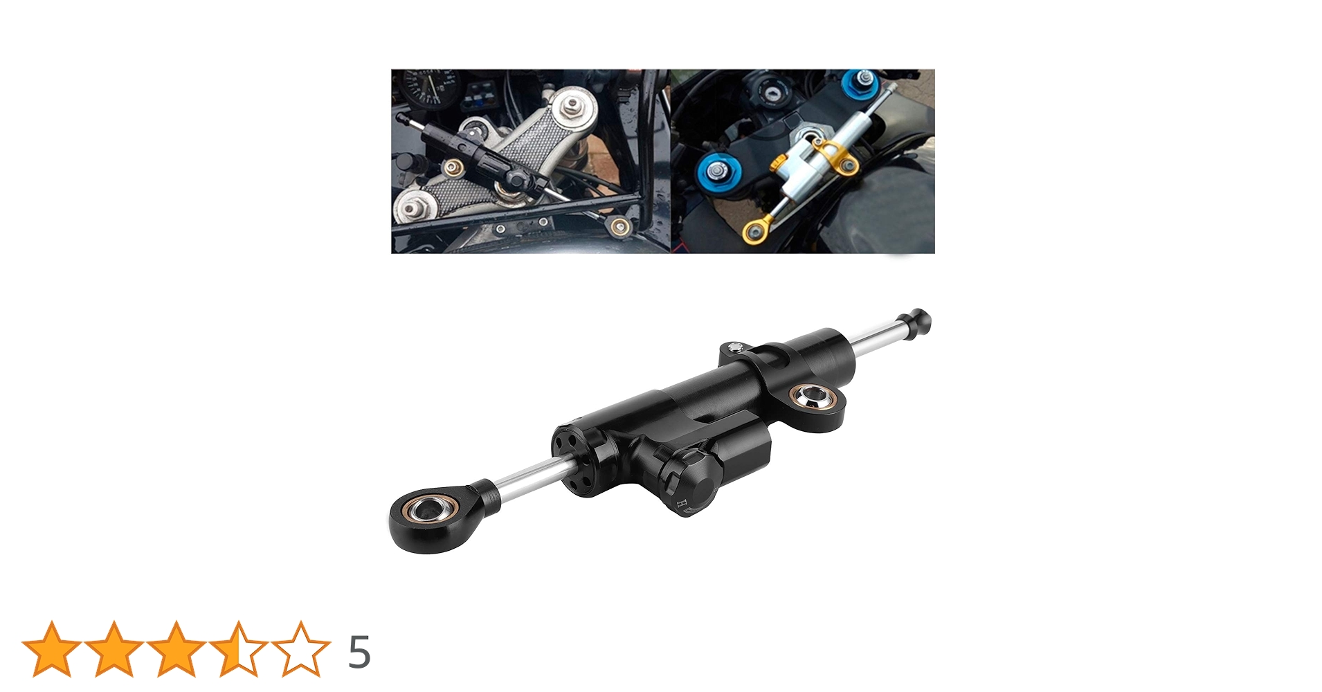 Acouto Motorcycle Steering Stabilizer, Aluminum Universal