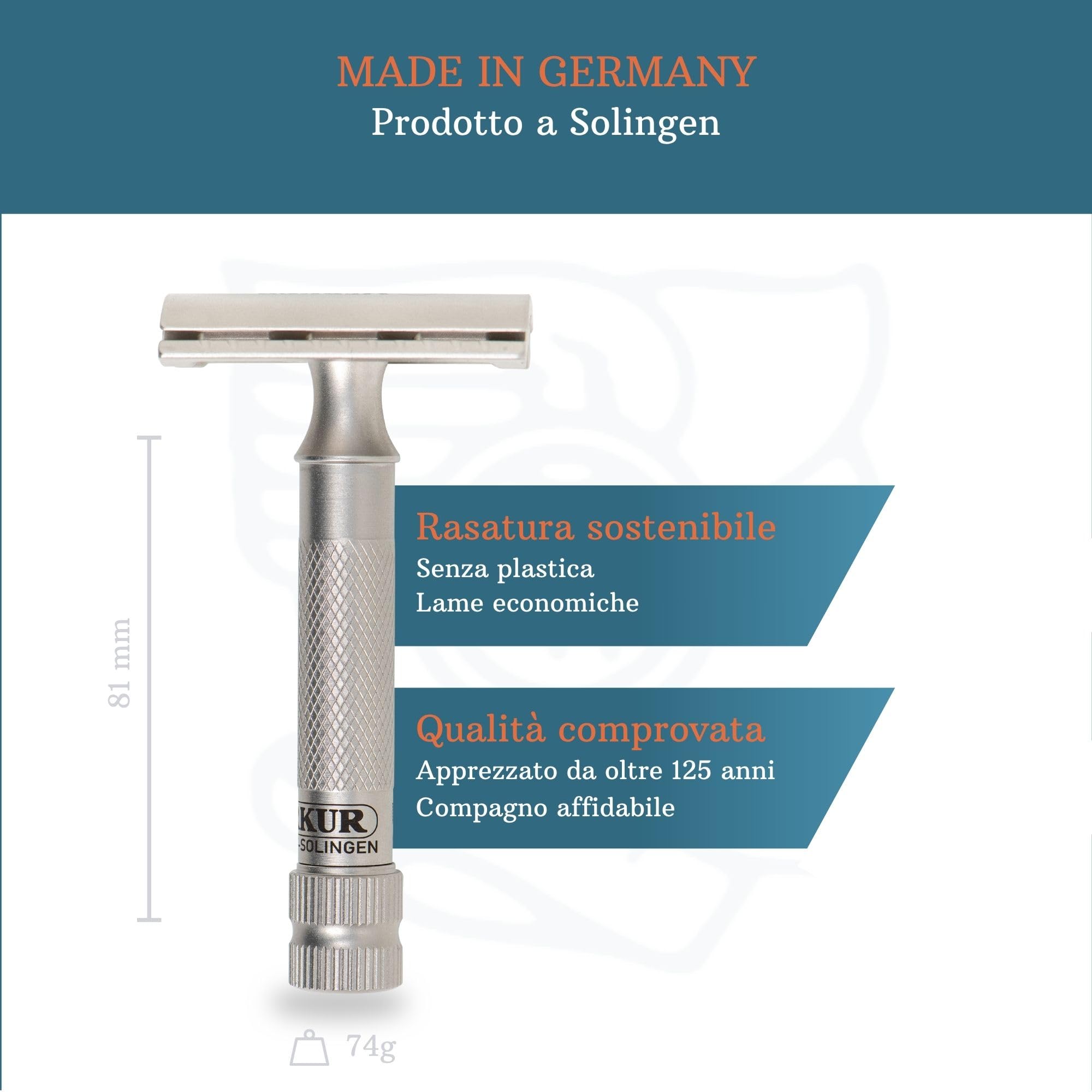 Merkur rasoio di sicurezza 34 special edition 1896 acciaio inox