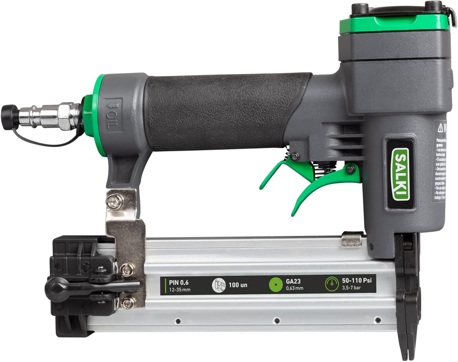 CSK P06 Pneumatic Nailer + 3000 Nails 0.6 x 30 mm Pneumatic Nail Gun Professional Stapler for Woodworking