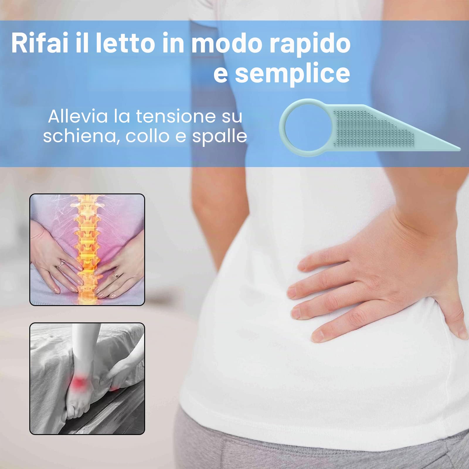 Sollevatore per Materasso , Sollevamaterasso, Elevatore a Cuneo Materasso, Solleva Materasso per Rifare il Letto, Valido Aiuto per Rifare Il Letto e Cambiare Le Lenzuola