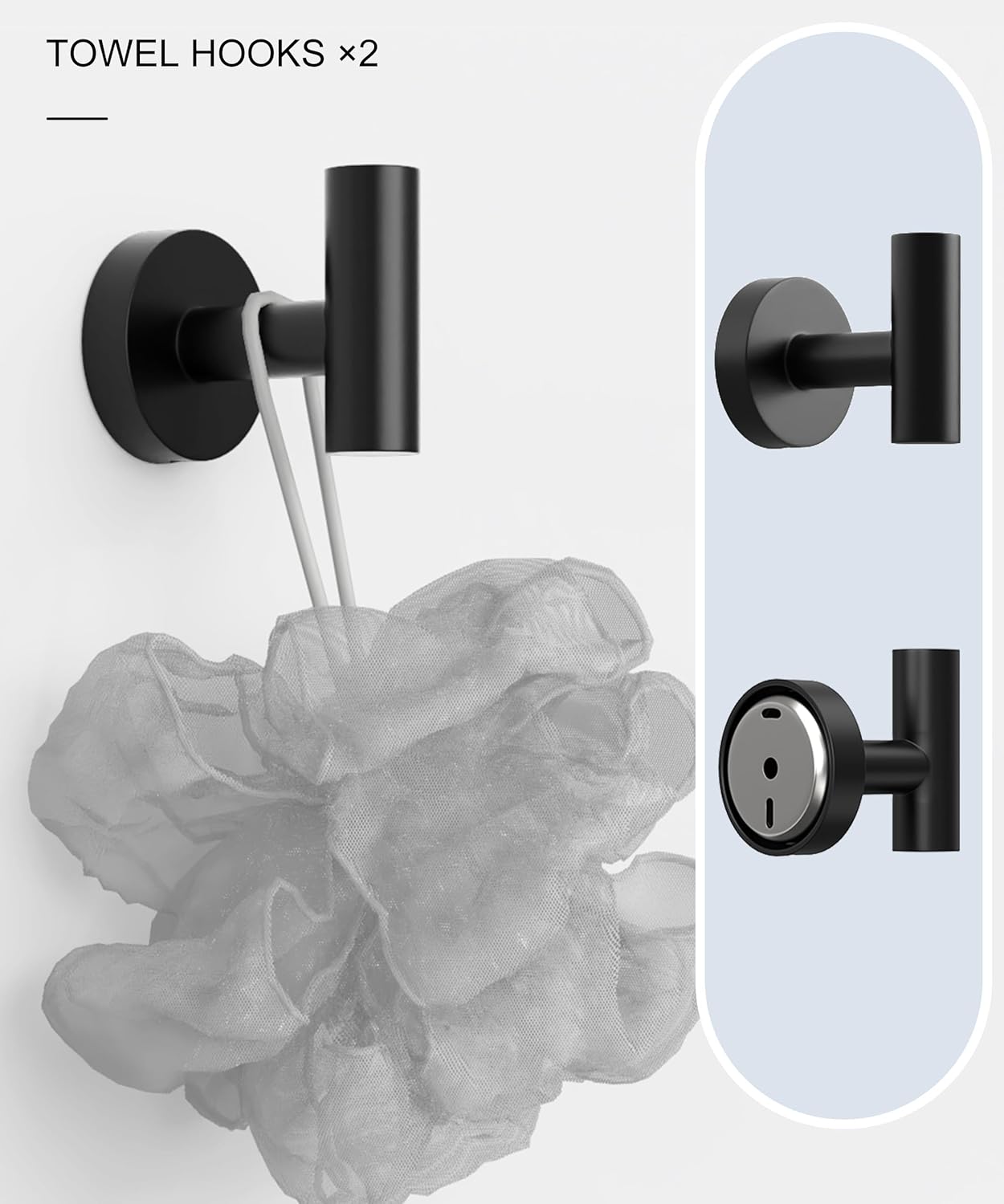 Matte Black Bathroom Hardware Accessories Set 6 Pcs Round Towel Rack and Toilet Paper Holder Set SUS304 Stainless Steel Towel Bar Set Wall Mounted by HOMEMYSTIQUE