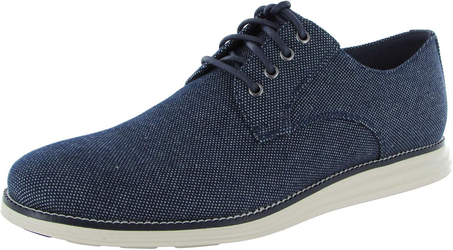 Cole Haan Men's W.Original Grand Plain Toe Oxford 7 Wide Marine Blue-shadow-ivory