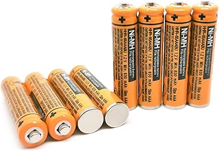 Battery for Panasonic Cordless Phone HHR-65AAABU HHR-55AAABU HHR-75AAA/B-4 Ni-MH 8pcs with Plastic Box (8pcs HHR-65AAABU)