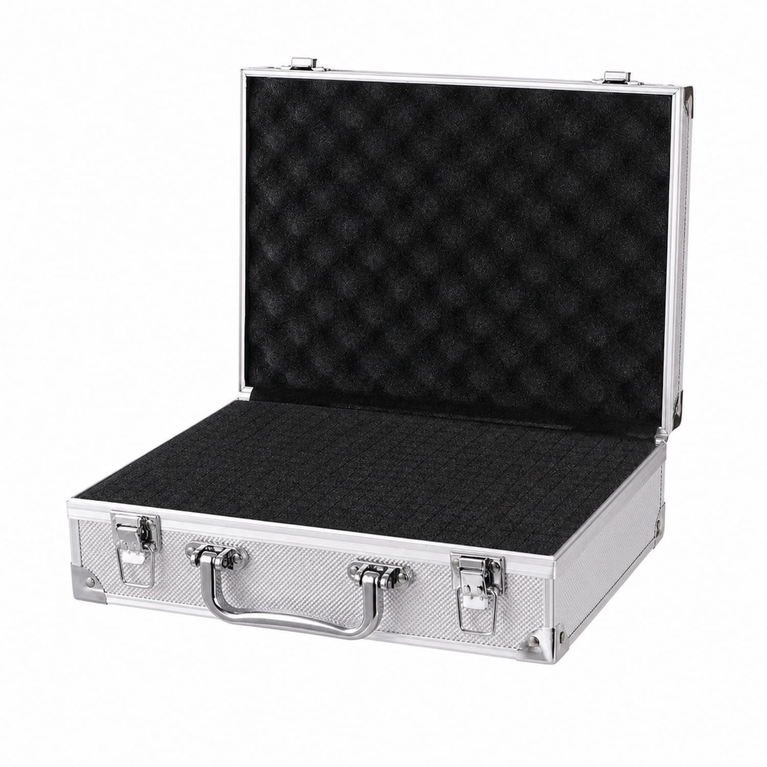 portable hardshell-casing safeguarding aluminum frame case heavy-duty briefcase compact for travelers, professionals, travel, home storage, studio, silver, 29x20-5x9cm-bkl-w-c