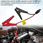 1PC EC5 Jump Starter Cable with Battery Clamps, 12V Car Portable Jumper Cables Alligator Clip to EC5 Connector with 10 AWG Silicone Wire, Smart Emergency Jump Starter Battery Booster Cables