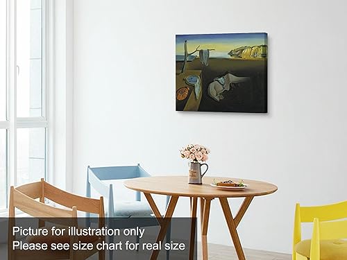 Miniatura 3 de Niwo ART - Persistencia de la memoria, serie de pinturas más famosas del mundo, lienzo de pared para decoración del hogar, envoltura de galería,
