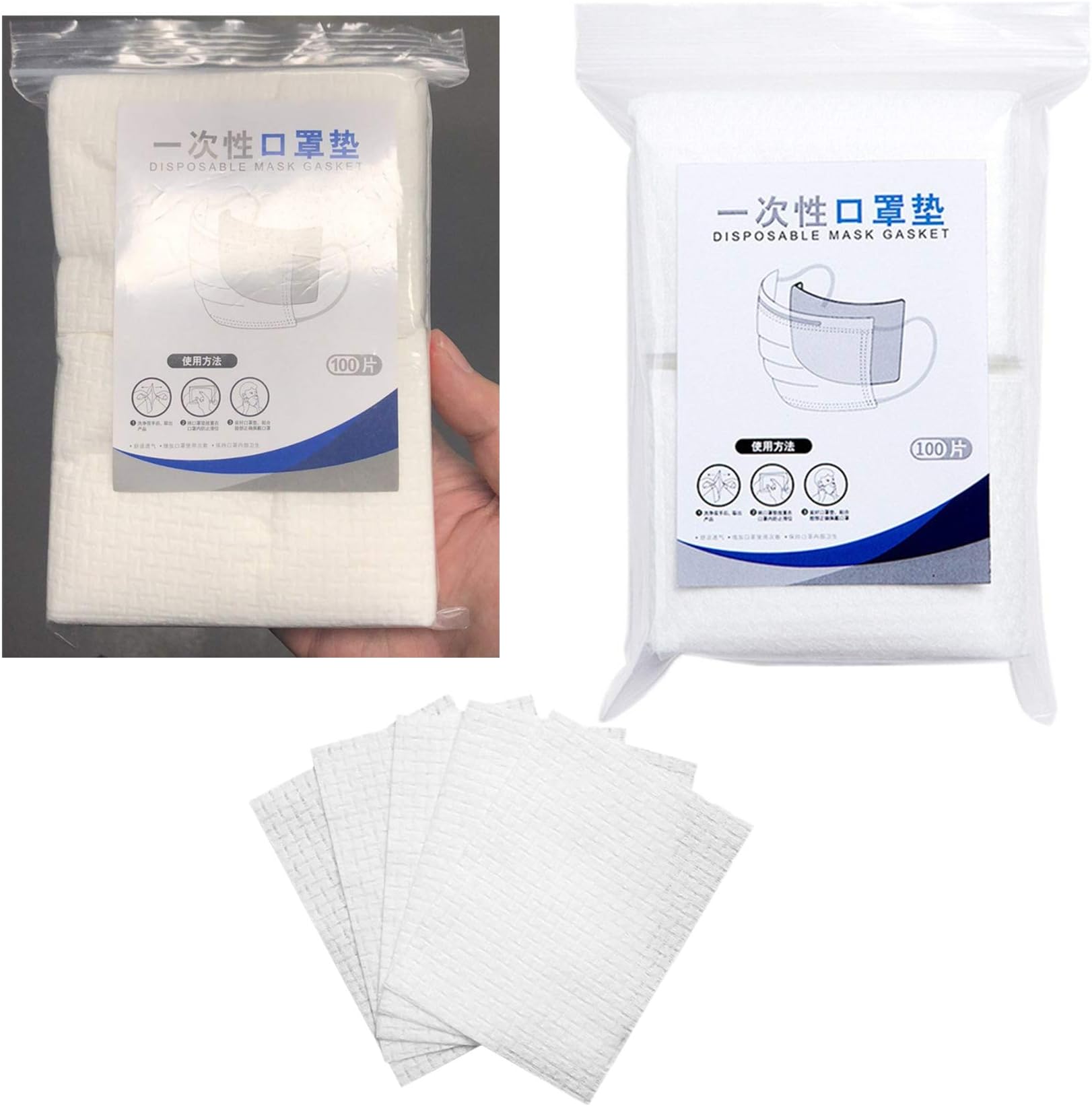 100PCS Cotton Breathing Gasket,Disposable cotton gaskets can be Replaced Cover Filter