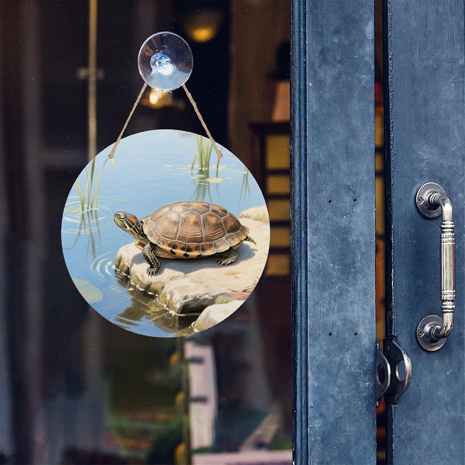 The Sun-Bathing Turtle Painting Wood Painting