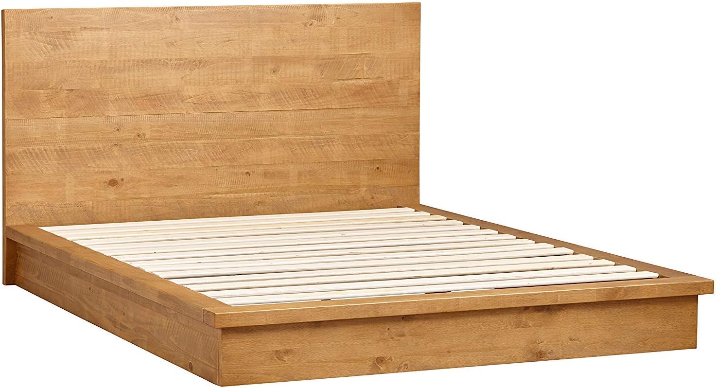 MUSEHOMEINC Arizona Rustic Solid Wood Platform Bed with