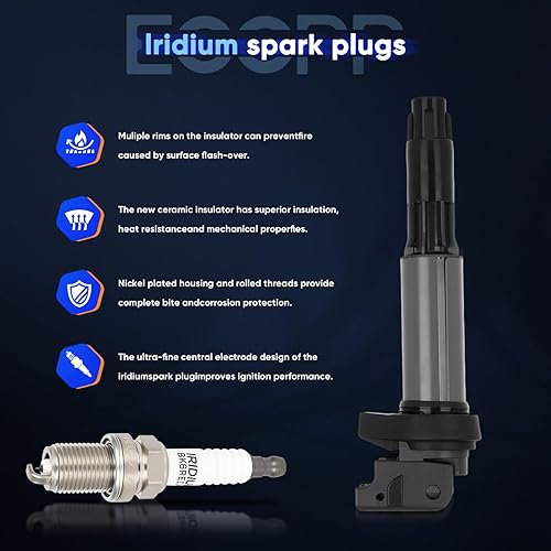 Vista 1662 de ECCPP Bobinas de encendido portátiles de repuesto para automóvil compatibles con Infiniti I30/para Nissan Maxima 3.0L V6 2000-2001 Reemplazo