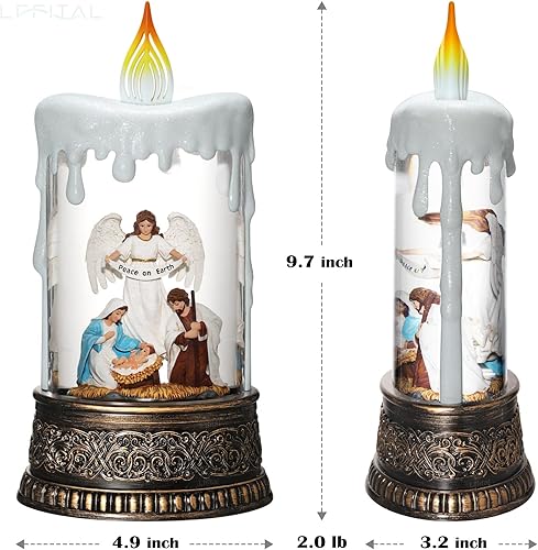 Miniatura 12 de Globo de nieve de Navidad, bailarina, cascanueces, linterna de globo de nieve con música brillante árbol de Navidad iluminado y mesa de regalo