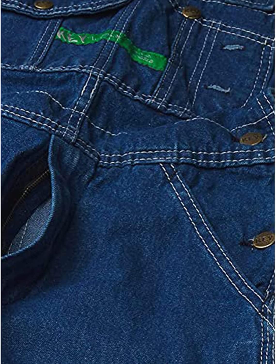 Key Apparel Men’s Denim Bib Overalls - Enzyme Washed with Zip Fly - Work Utility & Safety Overalls & Coveralls