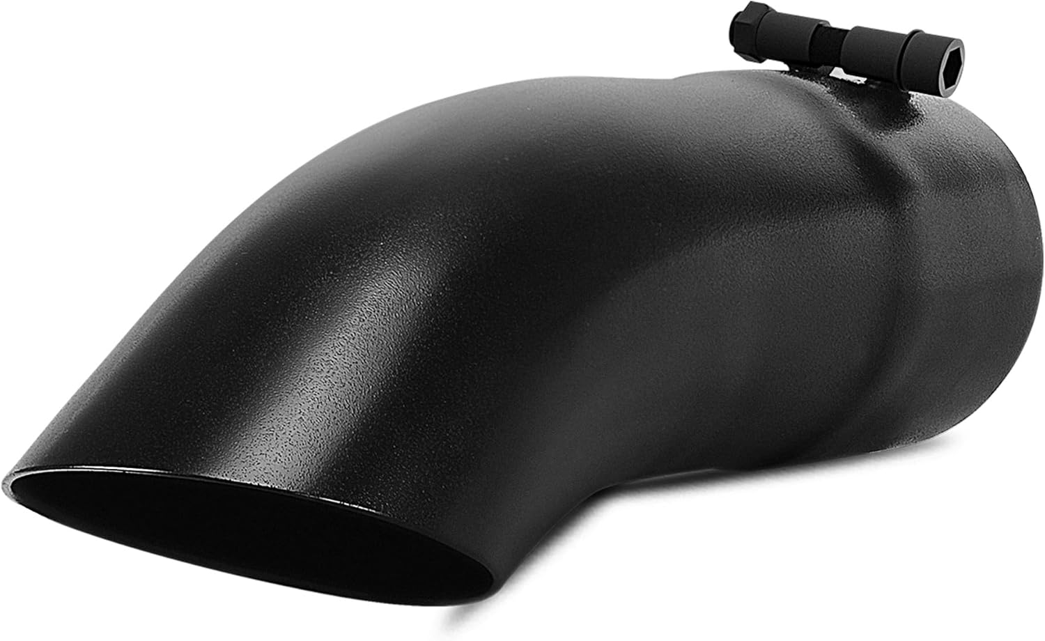 YITAMOTOR 2.25 Inch Exhaust Tips, 2.25" Inlet 2.25" Outlet 9" Long Stainless Steel Professional Exhaust Tip, Turn Down Polished Stainless Tailpipe Tip, Rolled Angle Cut, Bolt On Design, Black