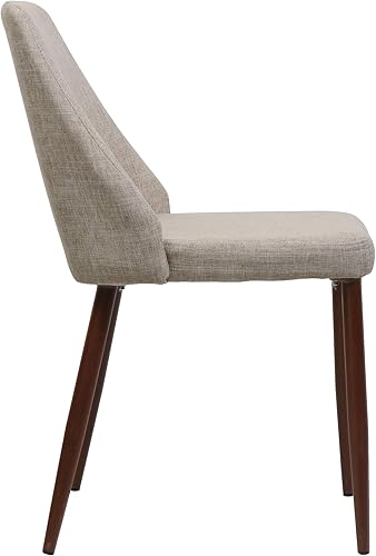 Miniatura 10 de Christopher Knight Home Marlee Mid-Century - Sillas de comedor de tela con patas de madera de nogal oscuro, juego de 2 piezas, trigo