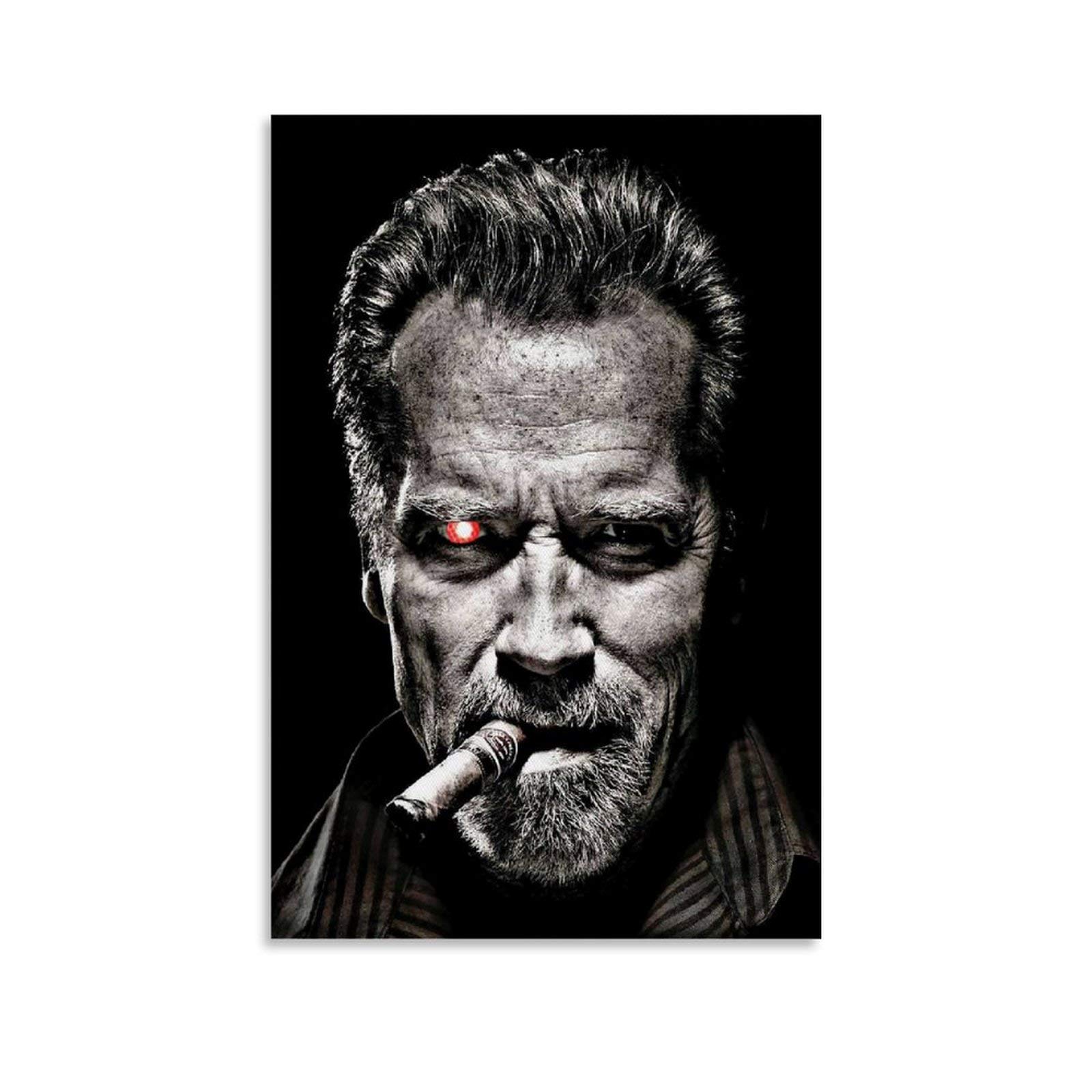 ZHILIAO Arnold Schwarzenegger Portrait Canvas Art Poster and Wall Art Picture Print Modern Family Room Decor Poster 12 x 18 Inches (30 x 45 cm)