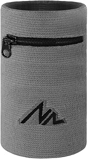 NEWZILL Wrist Wallet Wristband with Zipper - Cotton Sweatbands for Men & Women, Ideal for Sport, Running, Walking, Basketball, Football, Tennis, Hiking, Workout, and More