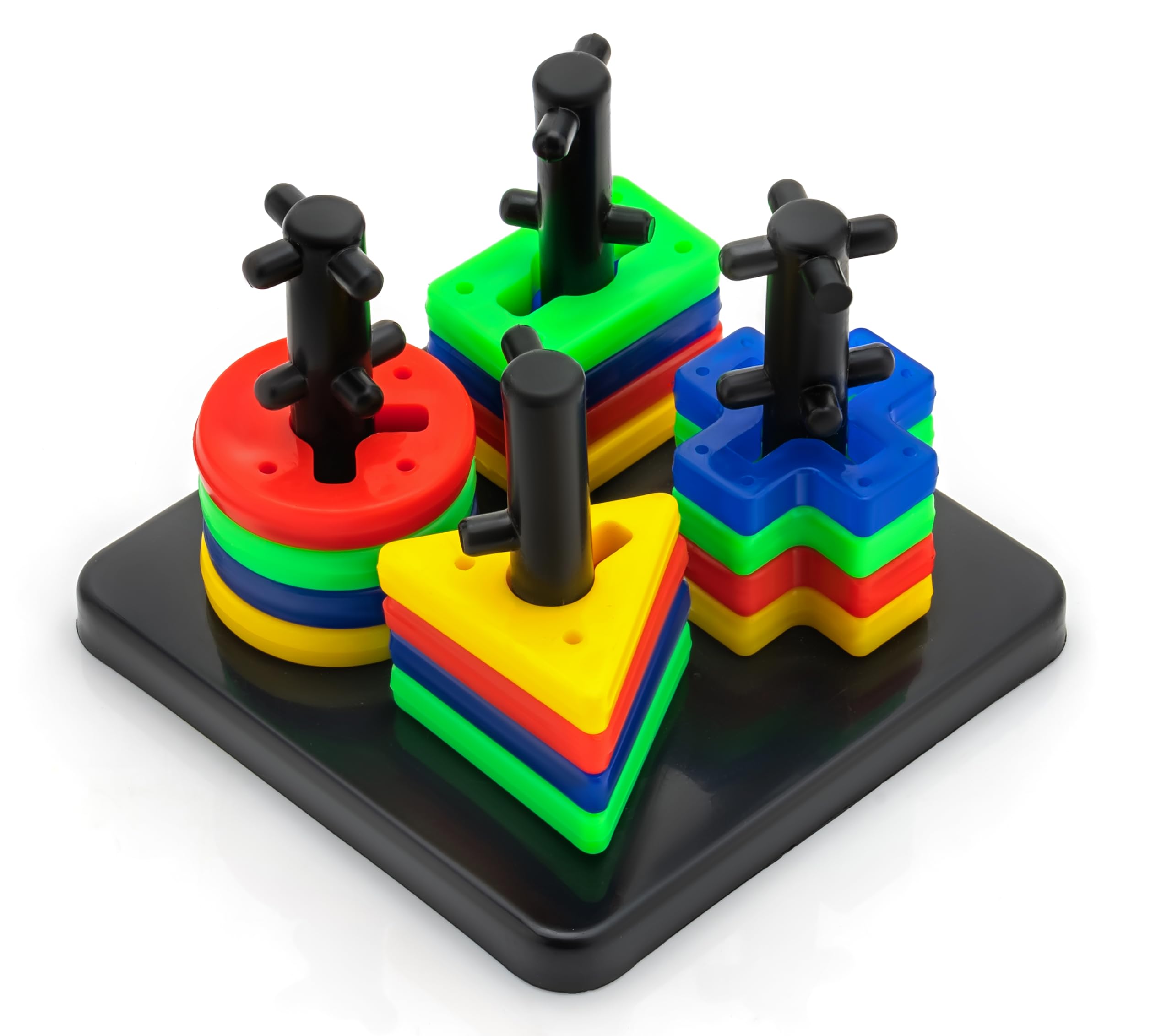 WireScorts Geometric Angel Plastic Blocks, Sorting & Stacking Toys for Toddlers & Kids, Color Stacker Shape Sorter Gift Educational Learning Toy for 1 2 3 Years Old Boys & Girls(21 Pcs) - Multi Color (B0D9W87VNW) Amazon Price History, Amazon Price Tracker
