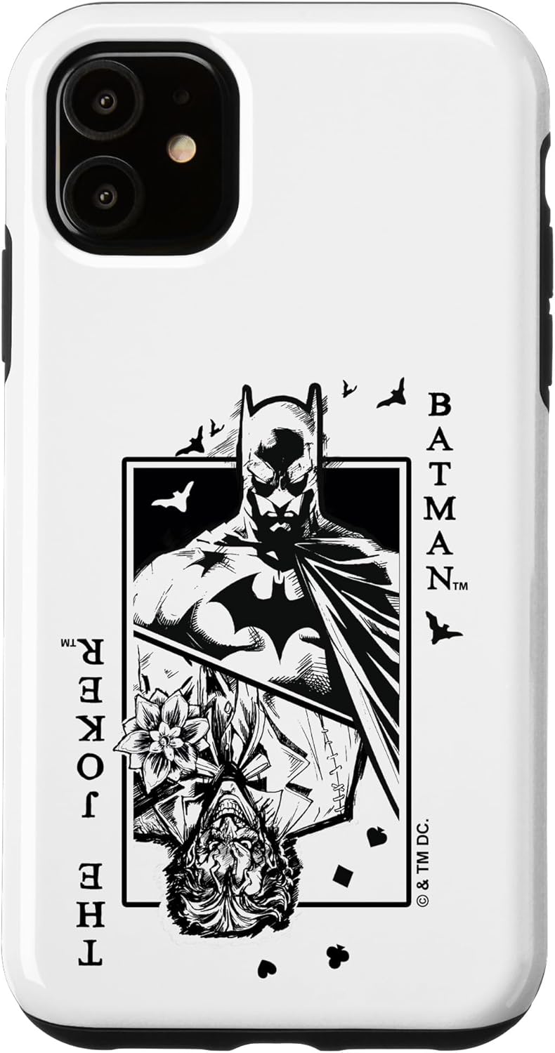 iPhone 15 DC Comics Batman Vs. Joker Dark Knight Playing Card Case