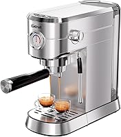 Vista 12 de Gevi Cafeteras comerciales de café expreso, cafetera profesional de 20 barras con espumador de leche, máquinas de café expresso de acero inoxidable