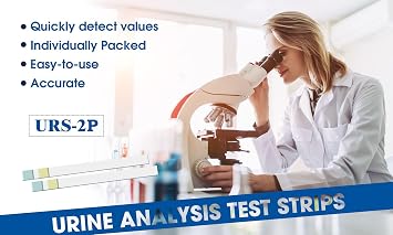 100 x Glucose & Protein Urine Test Strips – 30s Rapid Home Kidney Health Screening Kit – Anti-VC Interference, PET Material, Professional Accuracy for Early Detection