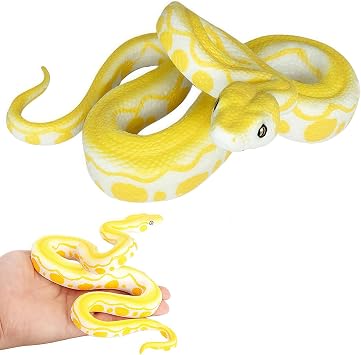 Realistic Fake Snake Toy Rubber Gag Toys for Halloween Prank | Boa Constrictor Figurine, Halloween Prank Props, Scare Birds and Squirrels, Action Figure, Gag Toys for Kids