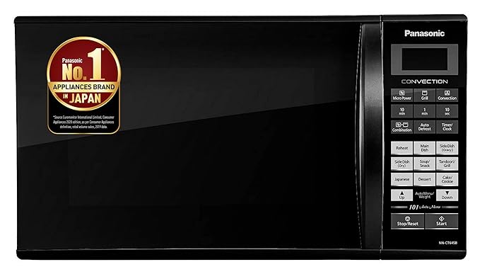 Panasonic 27L Convection Microwave Oven(NN-CT645BFDG,,Black Mirror, 360? Heat Wrap, Magic Grill)