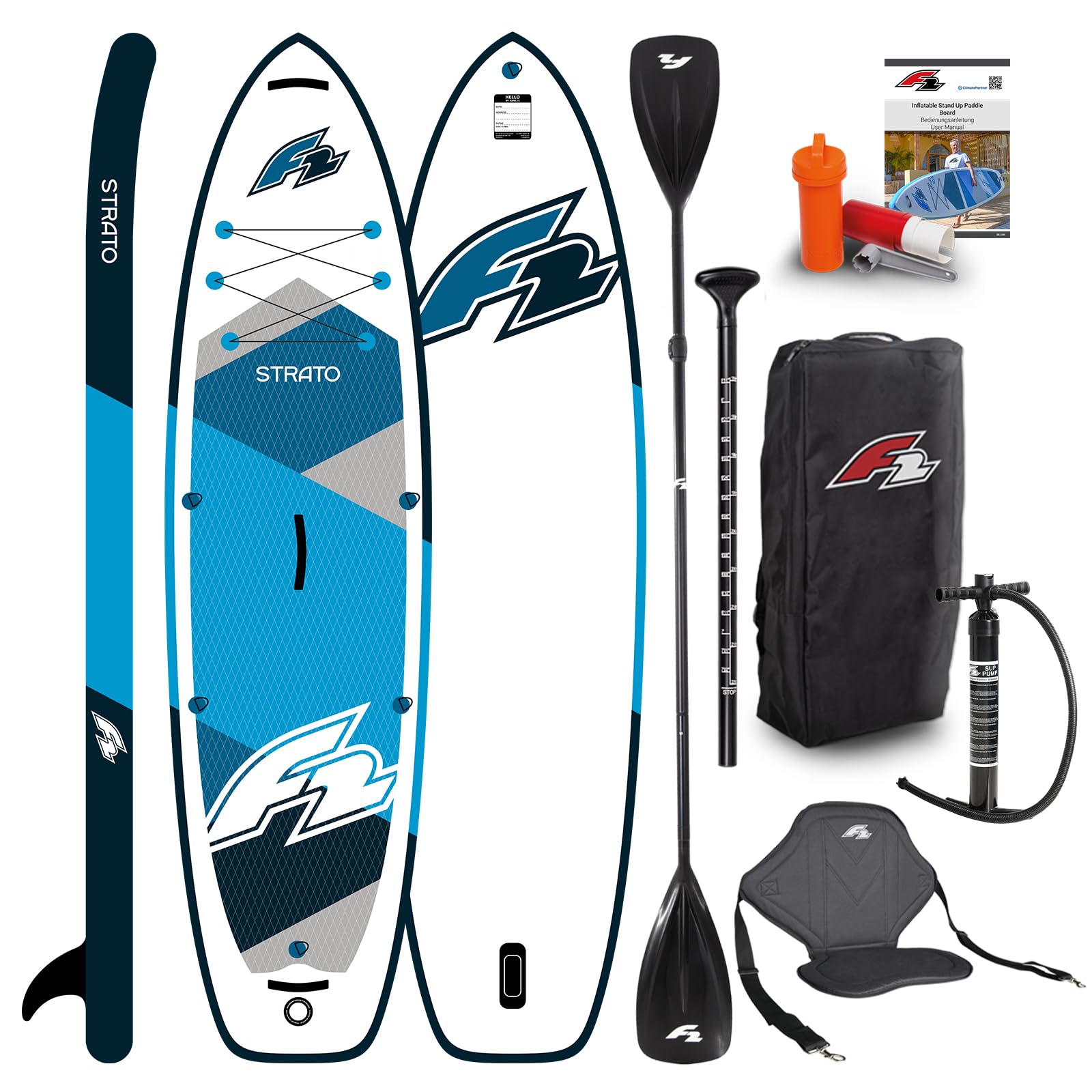 F2 SUP Stand Up Paddle Board Strato Limited Edition - Tabla de surf de remo, tamaño a elegir, color azul 2024