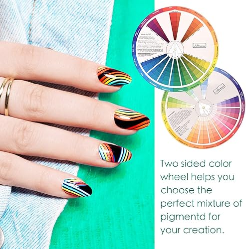 Miniatura 4 de Rueda de colores creativos, guía de aprendizaje de mezcla de pintura, herramienta de enseñanza de clase de arte para maquillaje, tabla de mezcla