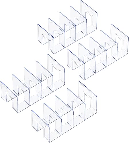 Miniatura 7 de LUGUNU - Organizador clasificador de archivos de acrílico transparente para escritorio, bolsa de mano, divisor de malla, suministros de oficina,