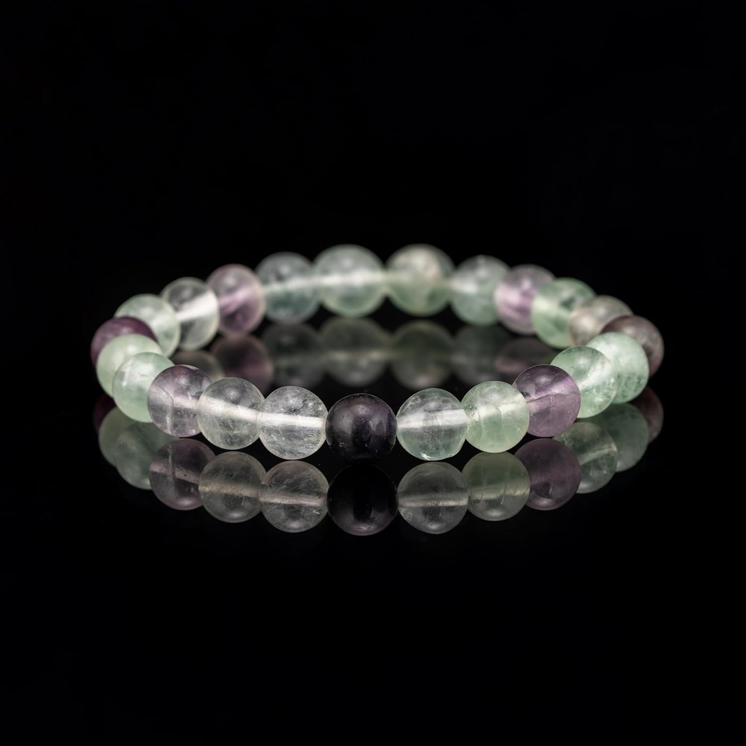 MultiFluorite Healing Bracelet – 8mm Natural Gemstone Beads, Stretch Elastic Bracelet for Women & Men - Image 2
