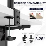 VIVO Dual Monitor Desk Mount, Heavy Duty Fully Adjustable Steel Stand, Holds 2 Computer Screens up to 30 inches and Max 10 kg each, Black, STAND-V002 - 6