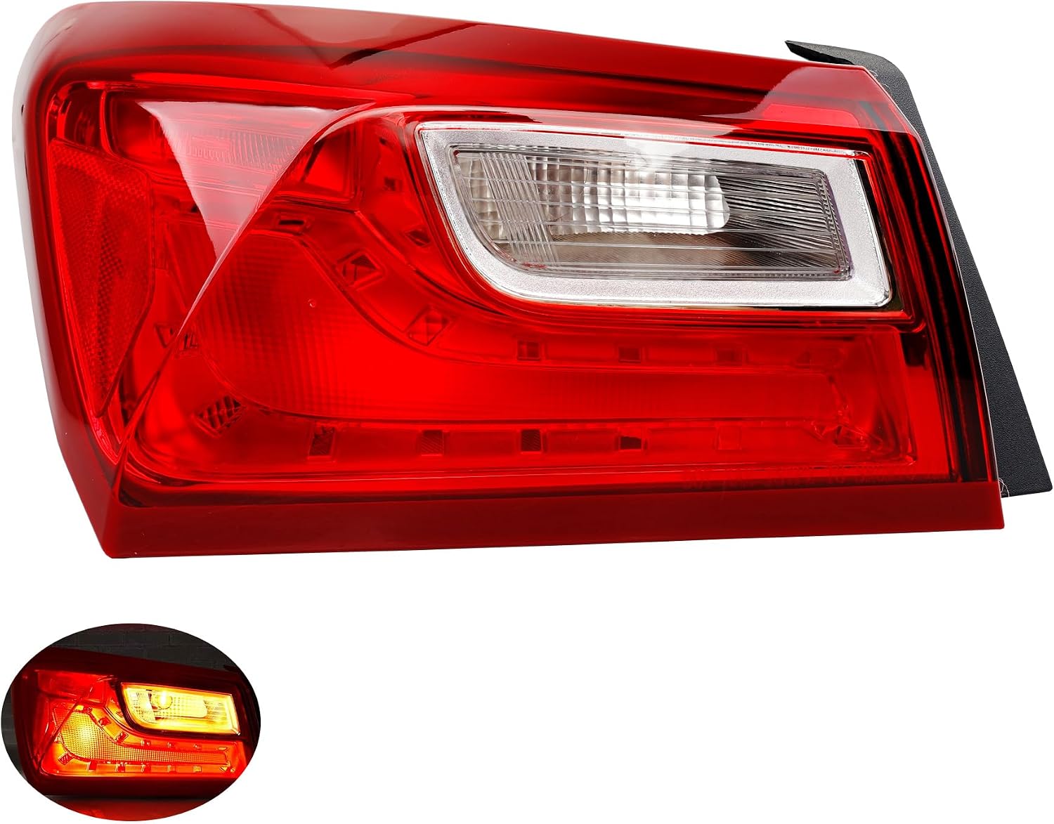 Taillights, Compatible with 2016-19 Chevy Malibu L LS LT RS Premier Tail lamps, Replace 84516374 84132376 Brake Turn Signal Lighting Tail Lamps - Rear Left Driver Outer Side LH