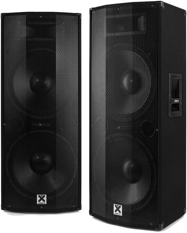 VONYX Active Powered PA Speakers (Pair) with Bluetooth Dual 12 Inch DJ Sound System 1200w