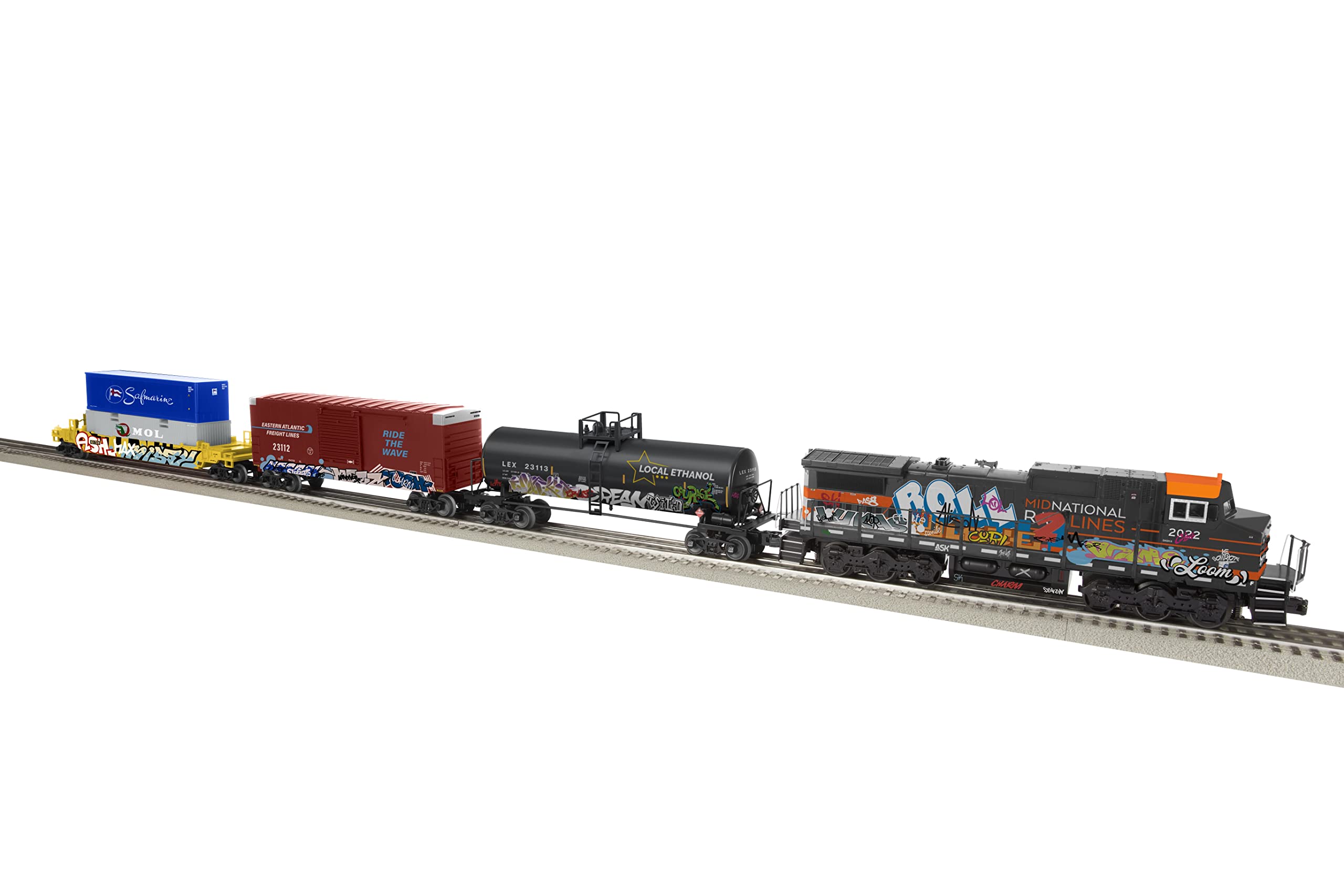 Lionel Graffiti Electric O Gauge Bluetooth 5.0 Train Set with Remote