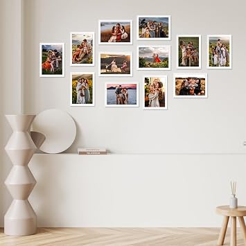 Giftgarden White A4 Picture Frame A4 Photo Frames for Desk or Wall Display of Documents, Certificates, Posters, and Art, Pack of 7