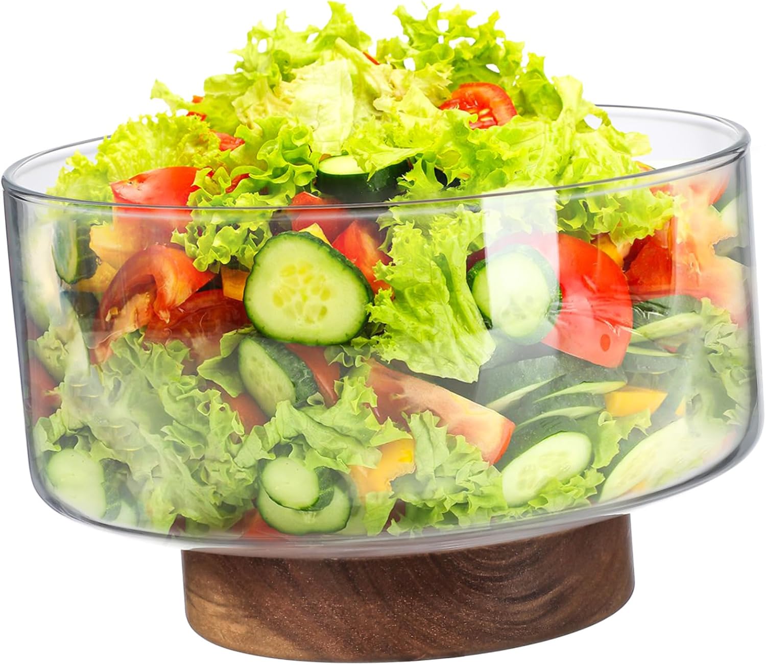 UPKOCH Japanese Style Fruit Bowl with Base Glass Dessert Bowl for Salad Snacks Fruits Nuts Salad Serving Bowl