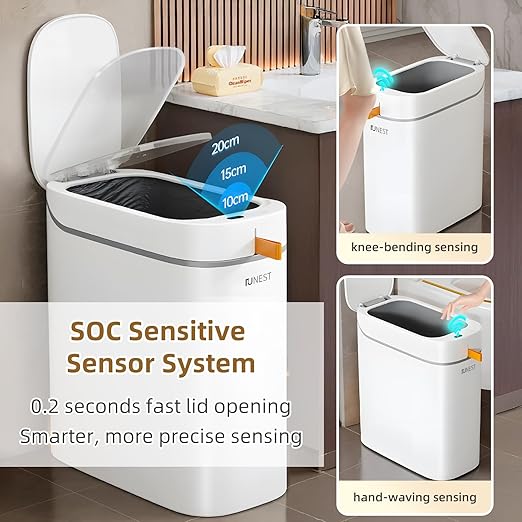 Cesto de Basura Inteligente con Sensor de Movimiento, 3.5 Galones, Automático miniatura 2