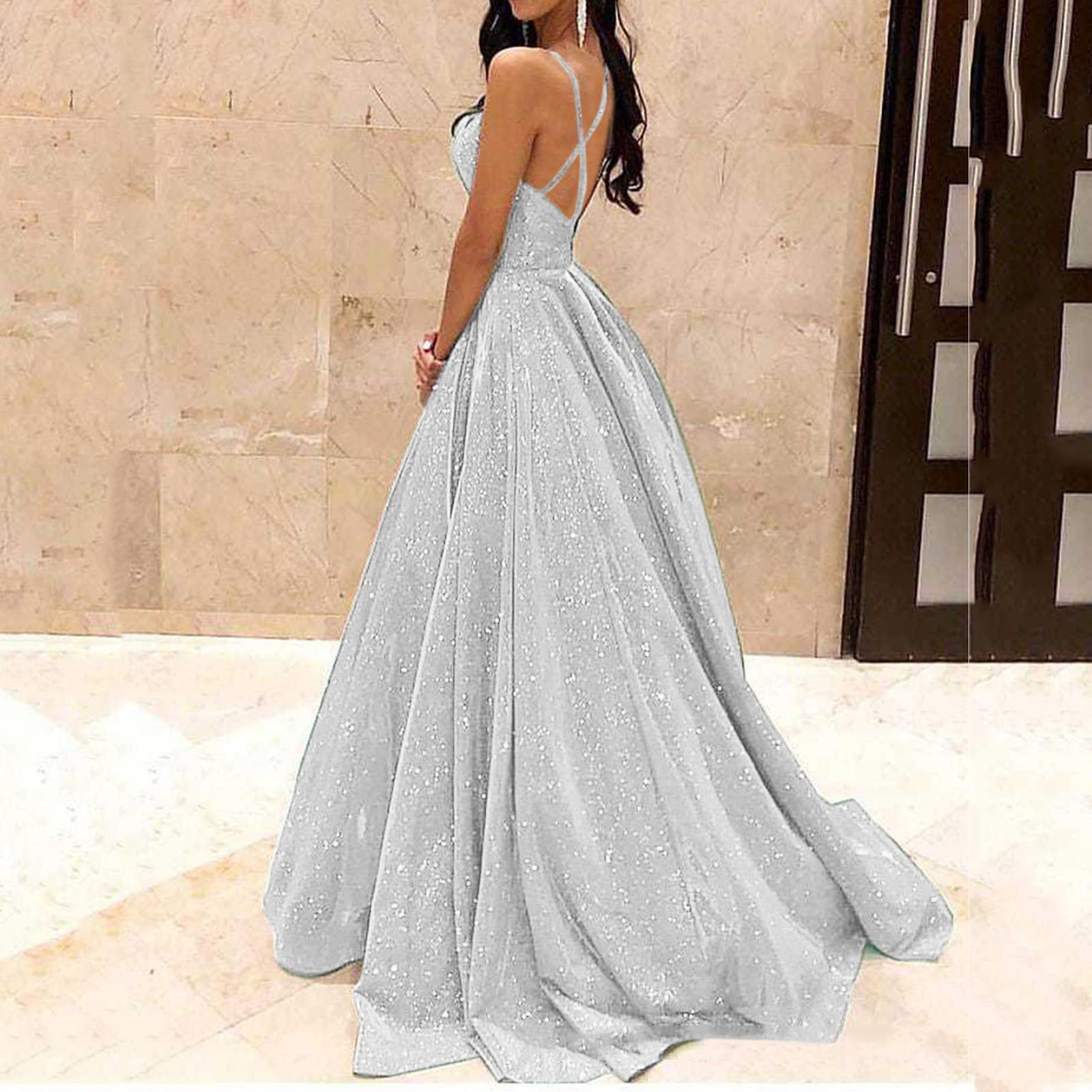 Abito Sera Damigella d'Onore Festa Vintage Cerimonia Abito da Donna Autunnale Vestito da Sera Classico Eleganti Matrimonio Cocktail Party Formale Grazia Abiti Donna Cocktail