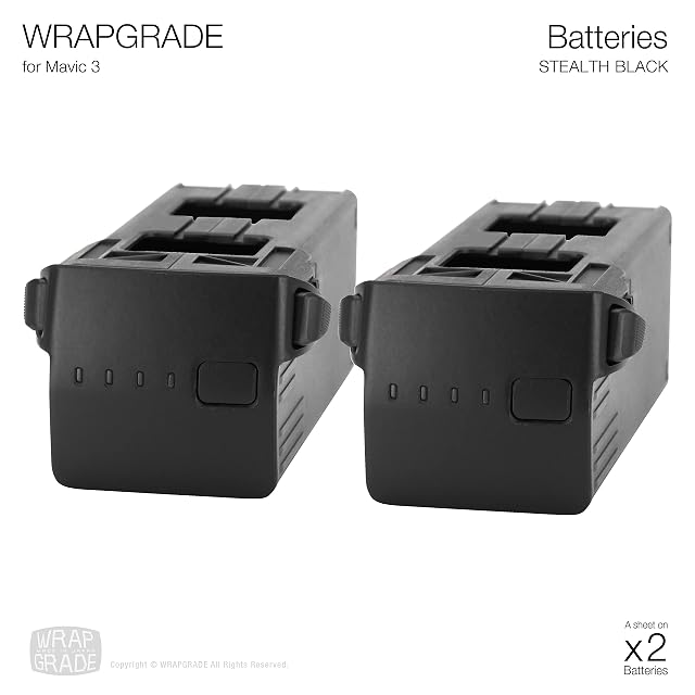 Foto 2 de 2 de Wrapgrade Skin Compatible con Mavic 3 - 2 Baterías (STEALTH BLACK)