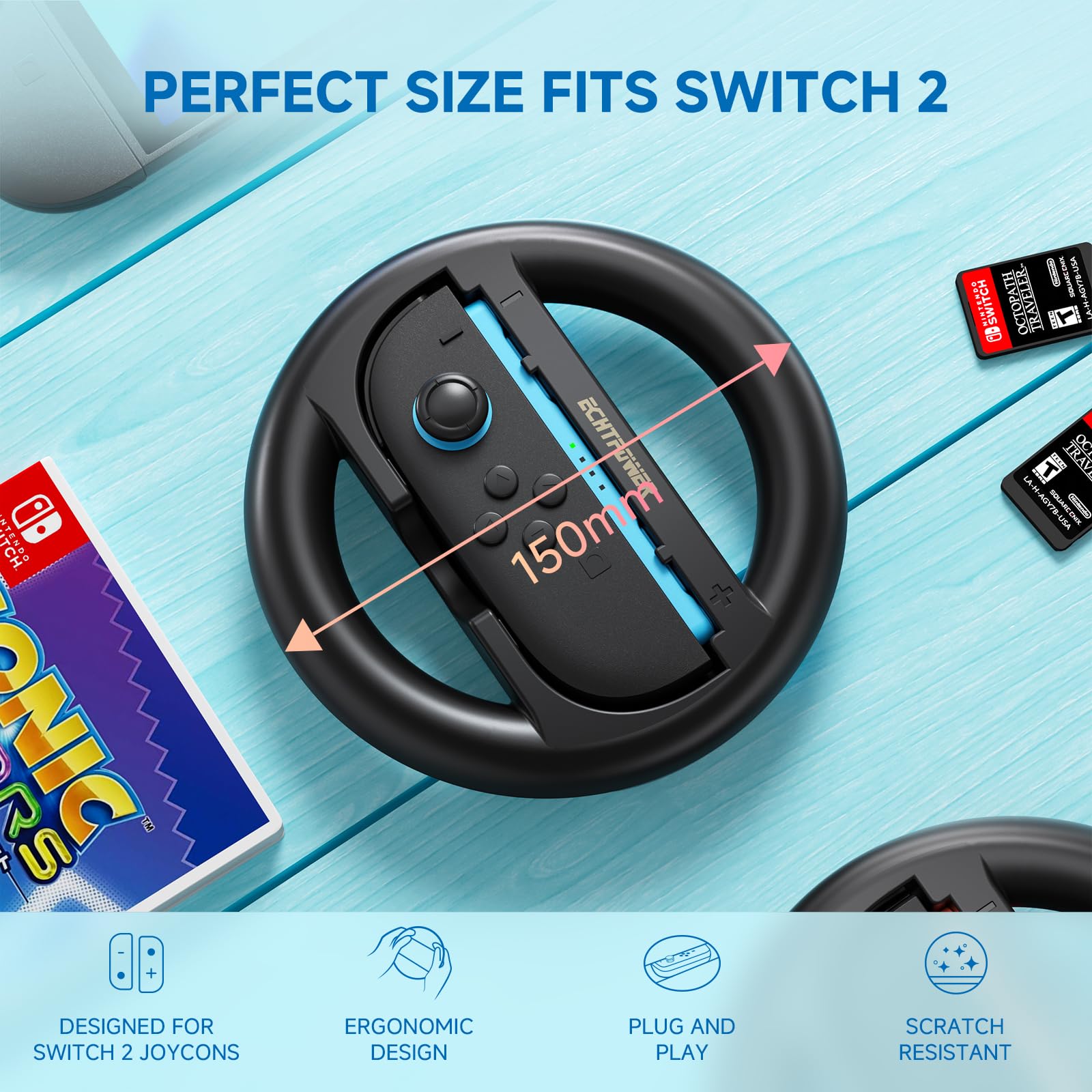 Snapklik.com : ECHTPower Steering Wheels For Nintendo Switch 2 (2025 ...
