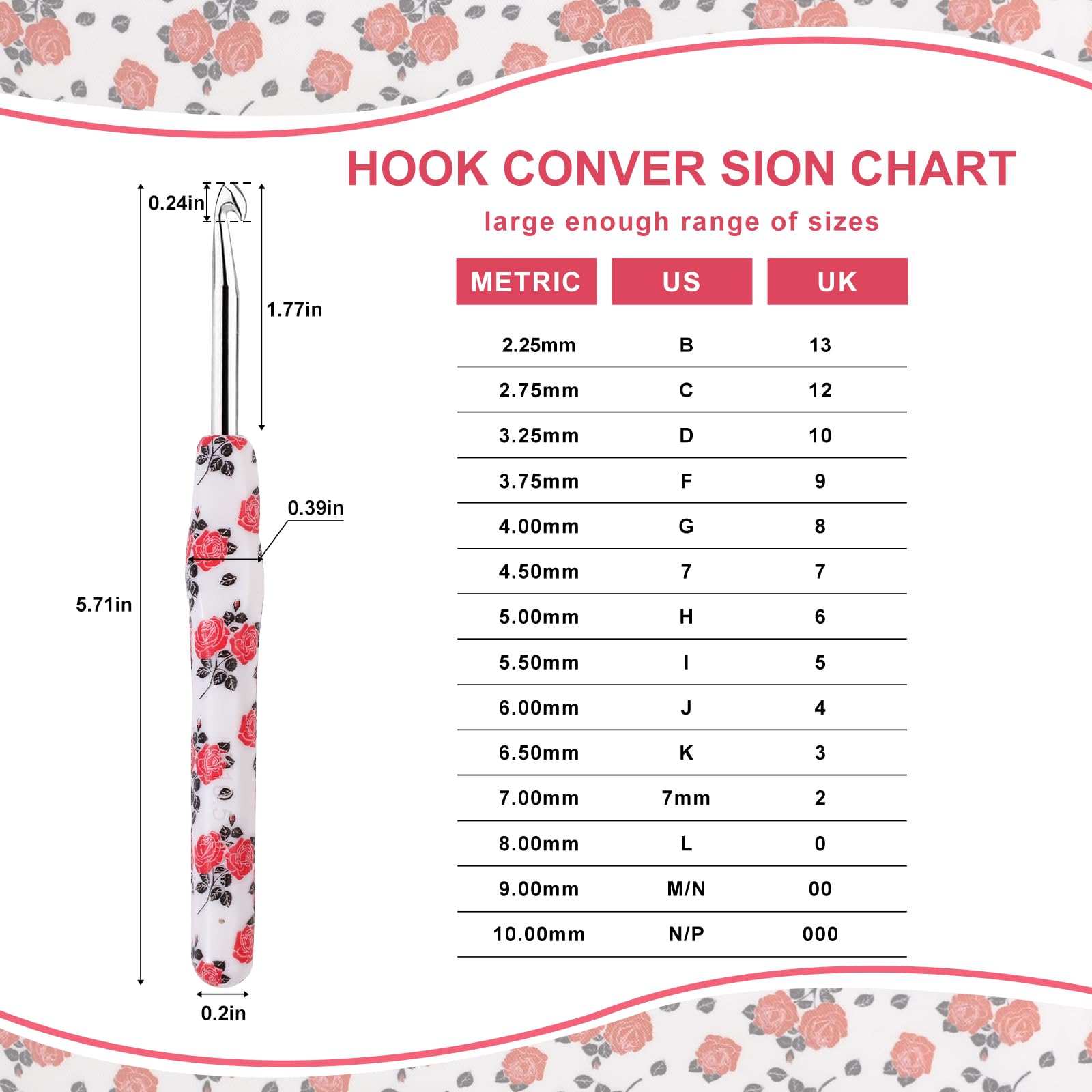 LOOEN Crochet Hooks Set - Ergonomic & Complete Kit -2 LOOEN Crochet Hooks Set - Ergonomic & Complete Kit -2