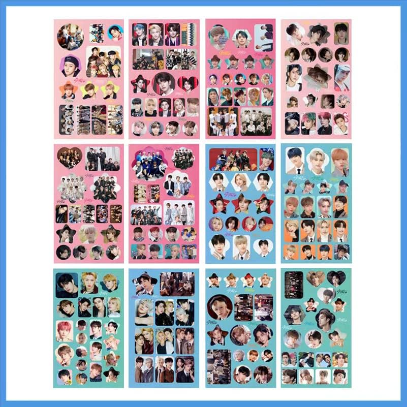 Miniatura 7 de WGEEEY Kpop Stray Kids - Juego de regalos para niños tarjeta fotográfica para niños calcomanías pulsera protector facial anillos collar colgante pin