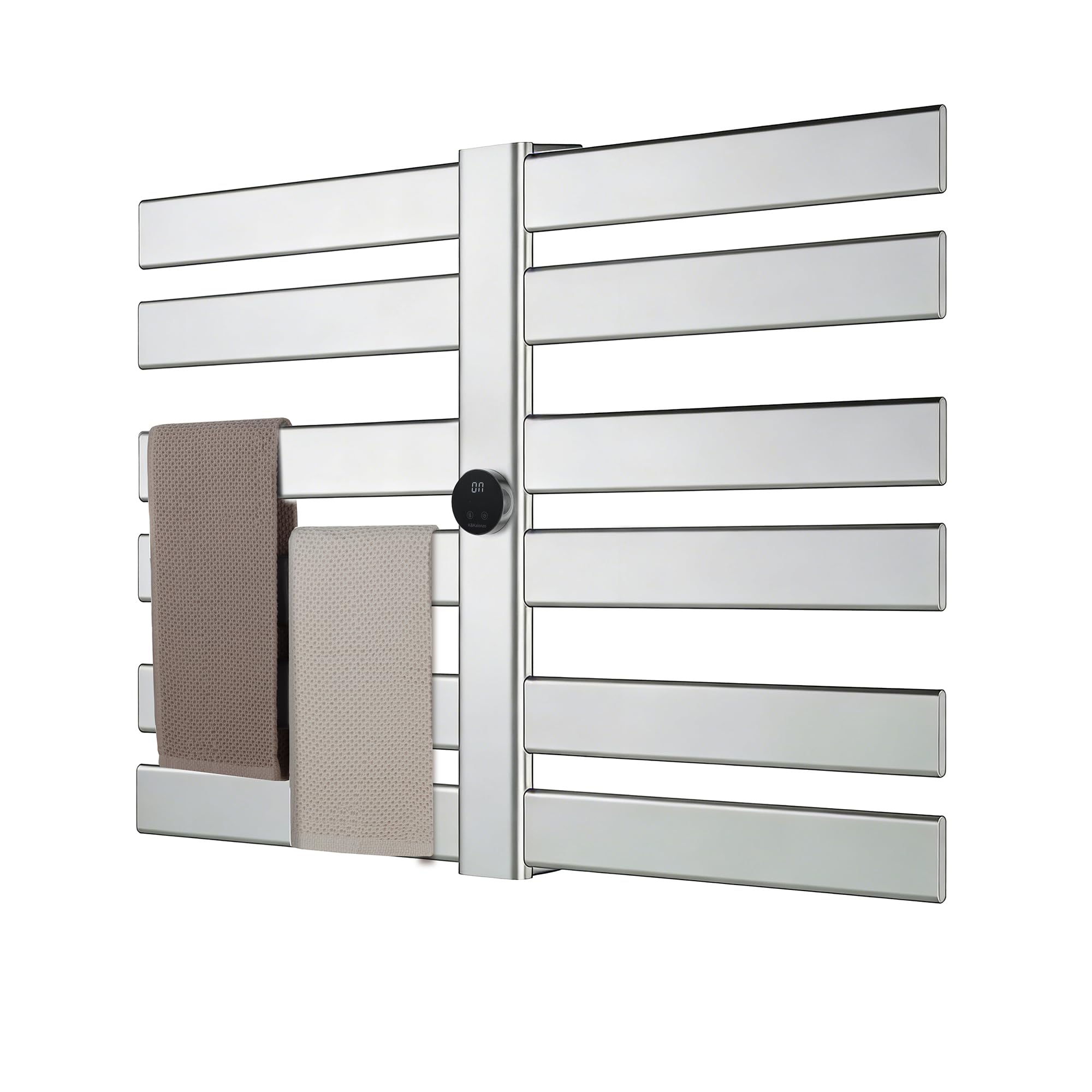 Photo 1 of K&KALONZO 12-Bar Electric Towel Warmer Rack - Silver
